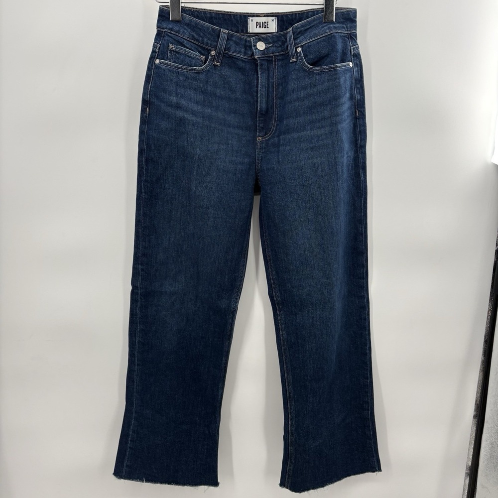 Paige Leenah Ankle Jeans Women's 27 Blue Wide Leg Denim Minimalist New York #16D